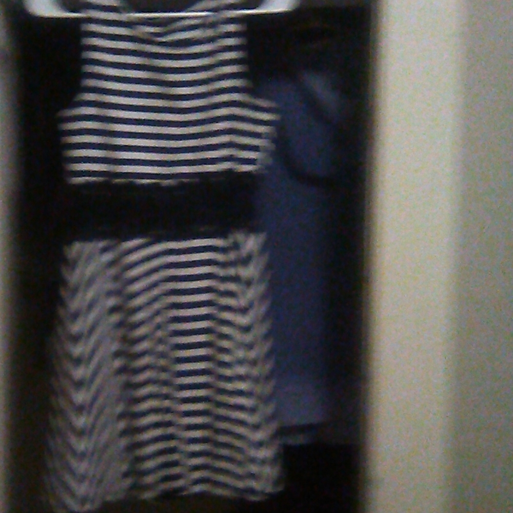 Lace middle striped mini dress